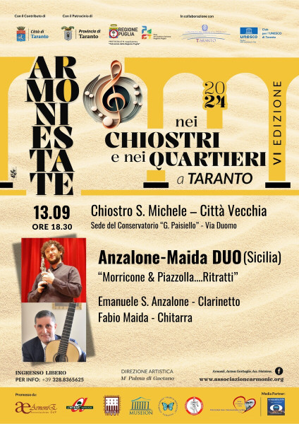 AEstate nei Chiostri e nei Quartieri con il Duo Anzalone - Maida