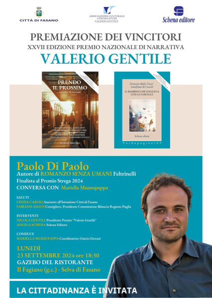 Cerimonia di premiazione dei vincitori della XXVII ed. del Premio Nazionale di Narrativa "Valerio Gentile"