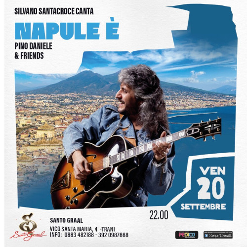 SILVANO SANTACROCE canta NAPULE E' LIVE A TRANI - Pino Daniele & friends