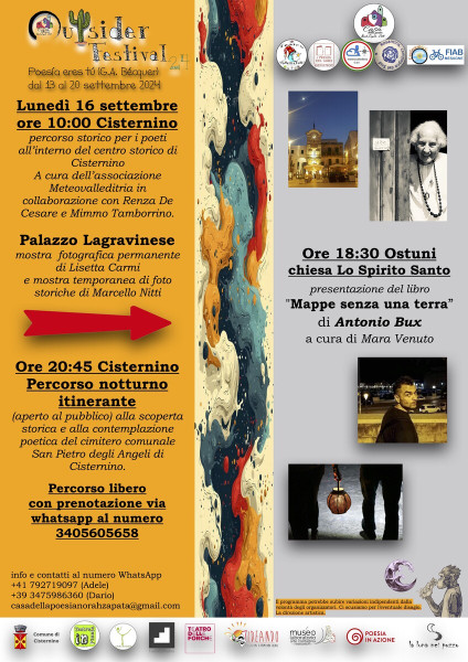 Outsider Festival 24 a Cisternino e Ostuni