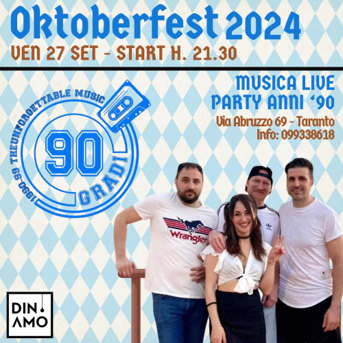 Opening Party anni '90 - 90 Gradi Band Live - Oktoberfest 2024