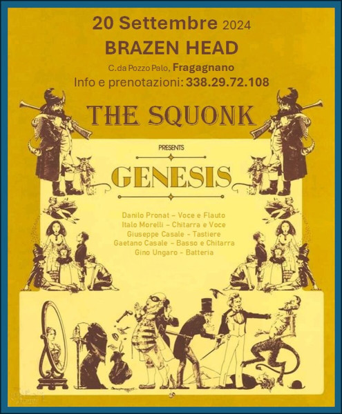 LA MUSICA DEI GENESIS PROPOSTA DALLA BAND: THE SQUONK