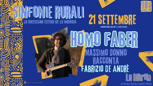 Homo Faber: Massimo Donno racconta Fabrizio De Andrè