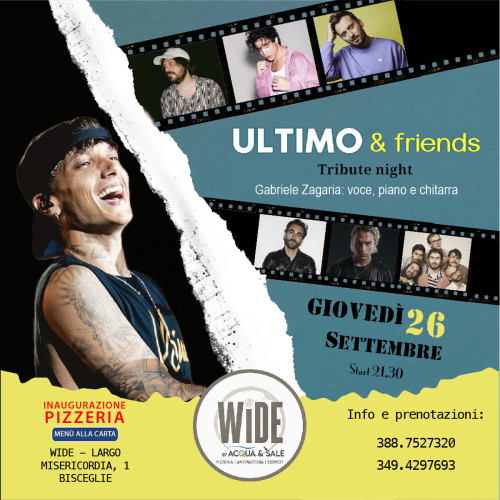 Bisceglie – ULTIMO & FRIENDS – TRIBUTE NIGHT – GABRIELE ZAGARIA LIVE