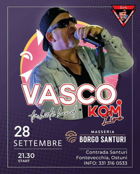 Vasco.Kom tribute live alla Masseria Borgo Santuri