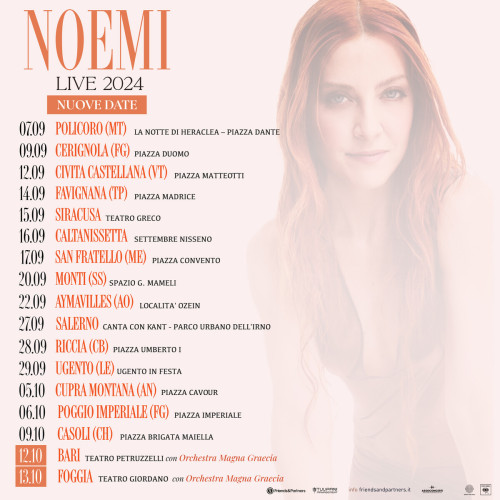 Noemi in concerto con lOrchestra Magna Graecia