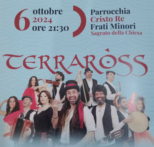 Terraross live concert per la festa di San Francesco d'Assisi nella parrocchia di Cristo Re