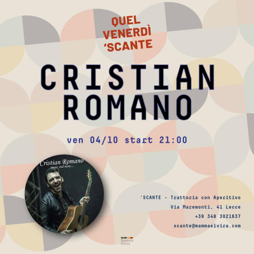 Quel venerdì 'Scante con Cristian Romano live