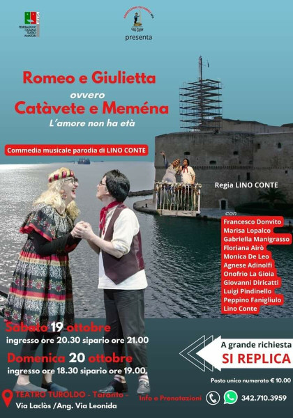 "Romeo e Giulietta, ovvero Catàvete e Meména..l'amore non ha età"