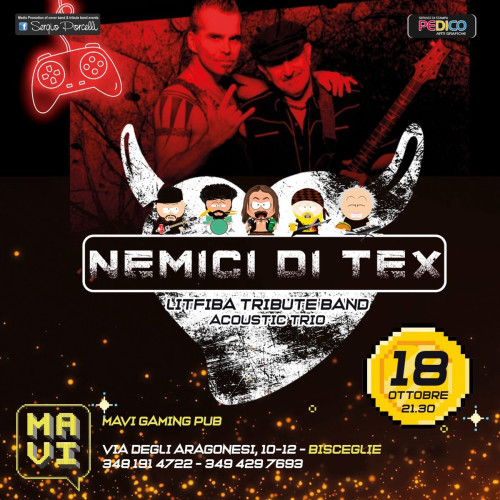 Bisceglie – NEMICI DI TEX – LITFIBA TRIBUTE BAND acoustic trio live a Bisceglie