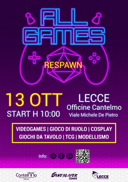 All Games 2024: Respawna con noi a Lecce