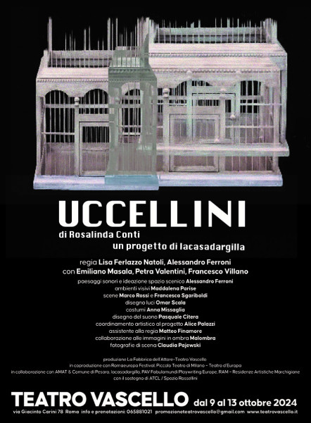UCCELLINI regia Lisa Ferlazzo Natoli dal 9 al 13 ottobre