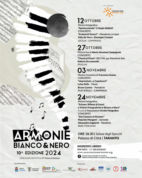 Spettacolando/Arabeschi Sonori _ 10^ ed di AE in Bianco & Nero