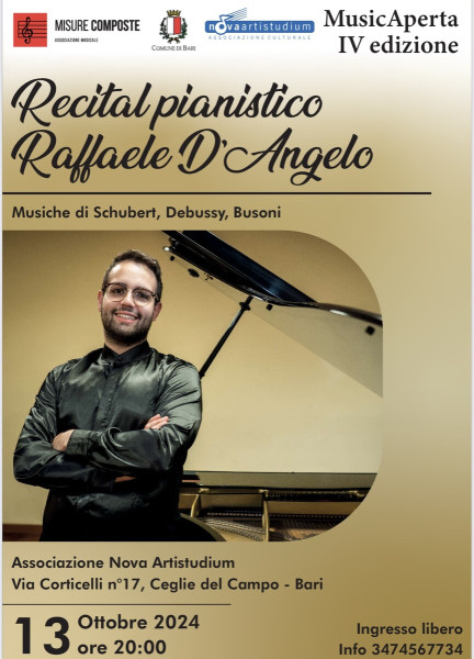 Recital pianistico di Raffaele D’Angelo