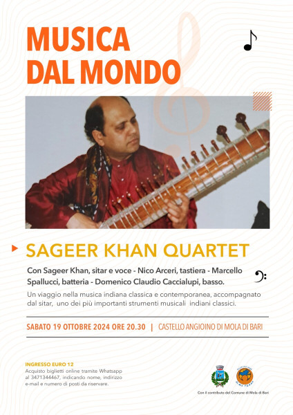 Musica indiana con  SAGEER KHAN QUARTET