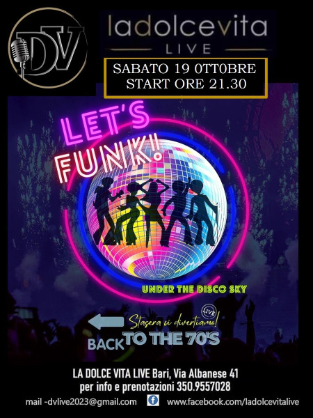 Back to the 70’s disco funky live music