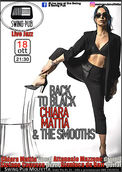 Live Jazz - Back to Black - Chiara mattia & the Smooths