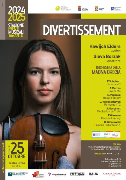 DIVERTISSEMENT Hawijch Elders - Inaugurazione classica Stagione concertistica  2024/2025 Taranto