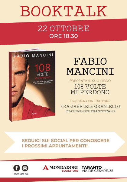 Taranto – Fabio Mancini presenta il suo libro “108 Volte mi Perdono”