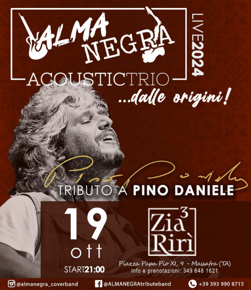 ALMANEGRA Pino Daniele Tribute Band alla Locanda di Zia Rirì