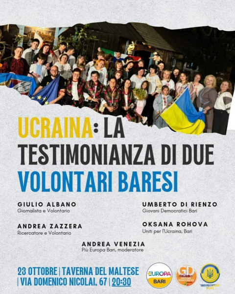 Bari – UCRAINA: La testimonianza di due volontari baresi