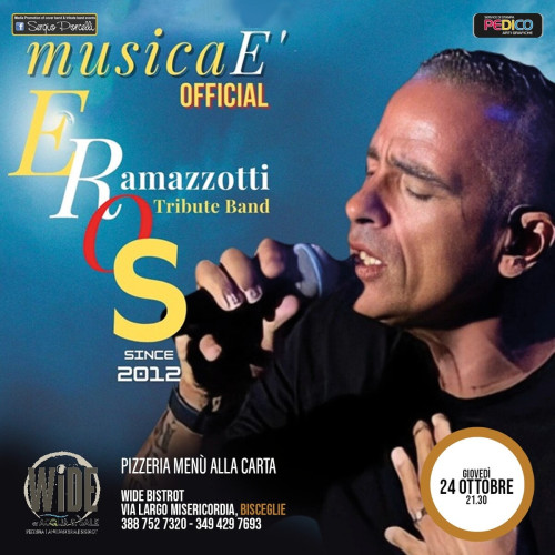 Bisceglie – Musica E&apos; official Eros Ramazzotti tribute band live a Bisceglie