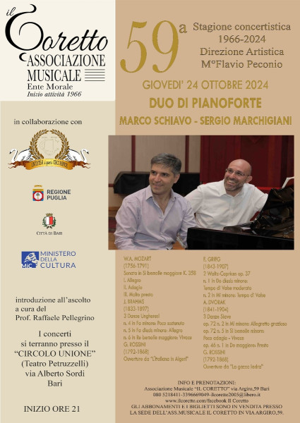 DUO DI PIANOFORTE MARCO SCHIAVO- SERGIO MARCHIGIANI