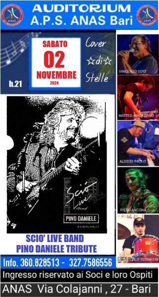 Bari – Sciò Live Band Pino Daniele Forever in concerto