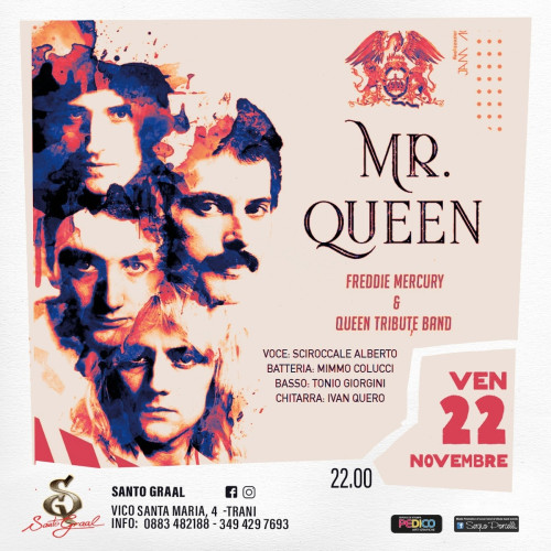 Mr. Queen Freddie Mercury & Queen tribute band live a Trani