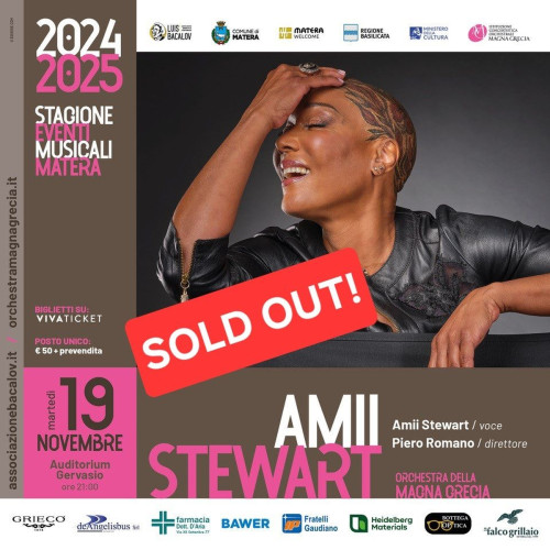 AMII STEWART & l'Orchestra della Magna Grecia SOLD OUT! - Associazione Luis Bacalov Matera