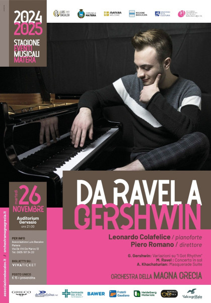 DA RAVEL A GERSHWIN Leonardo Colafelice & l'Orchestra della Magna Grecia Associazione Luis Bacalov