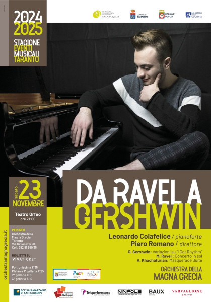 DA RAVEL A GERSHWIN Leonardo Colafelice & l'Orchestra della Magna Grecia