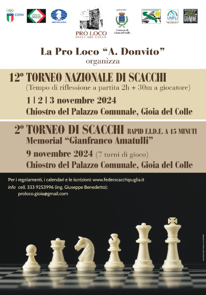 II Torneo di scacchi RAPID F.I.D.E. a 15 minuti Memorial Gianfranco Amatulli