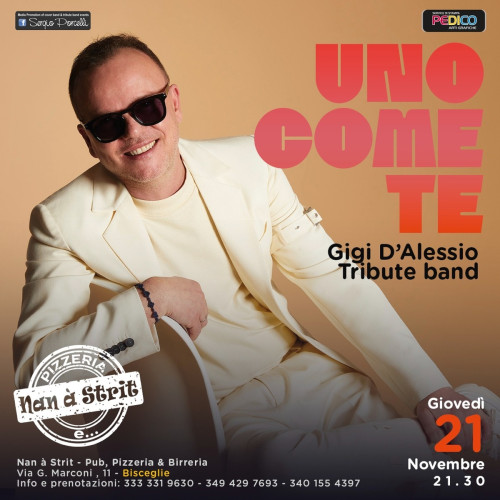 Gigi D'Alessio tribute band - Uno come te - live a Bisceglie