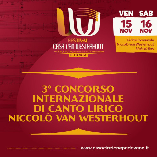 3° CONCORSO INTERNAZIONALE DI CANTO LIRICO "N. VAN WESTERJOUT"