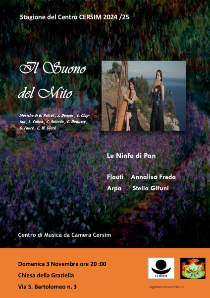 Le Ninfe di Pan  Formato da Annalisa Freda  ( flauti )  e stella Gifuni ( arpa )