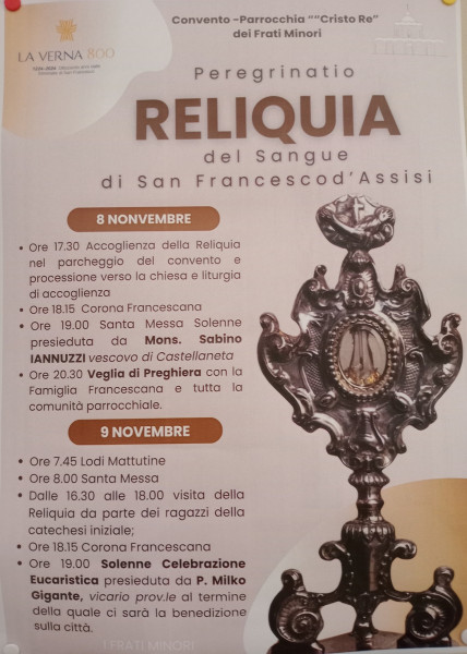 Visita della reliquia di San Francesco d'Assisi alla parrocchia Cristo Re