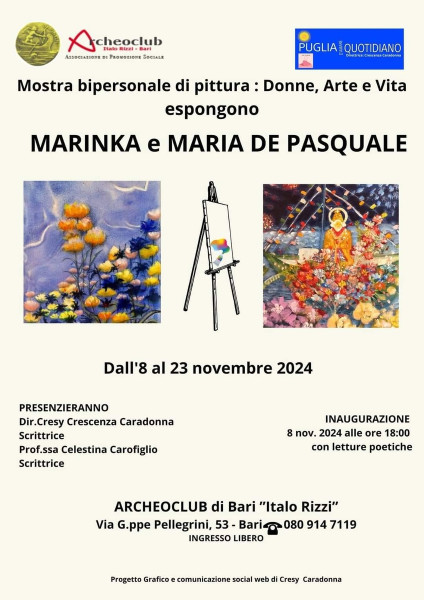 Inaugurazione Mostra di pittura di Marinka Partipilo e Maria De Pasquale