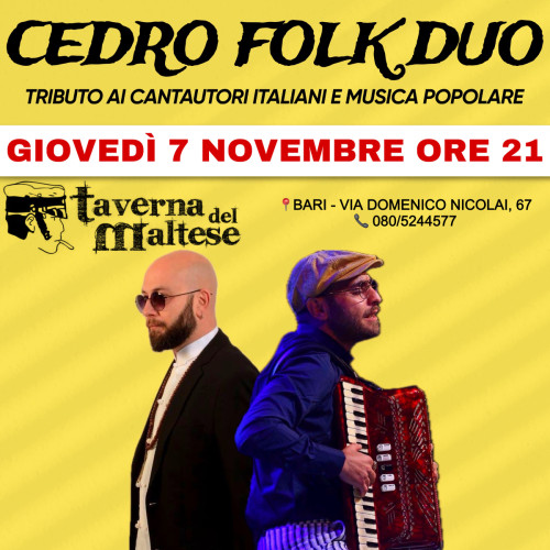 Cedro Folk Duo LIVE - Taverna del Maltese