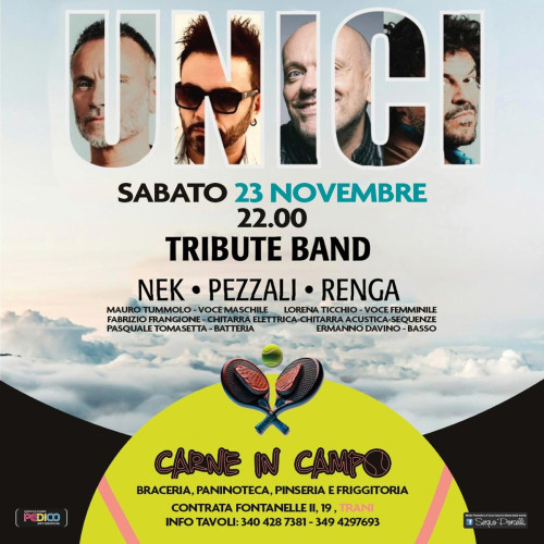 Unici - Nek Pezzali Renga tribute band live a Trani