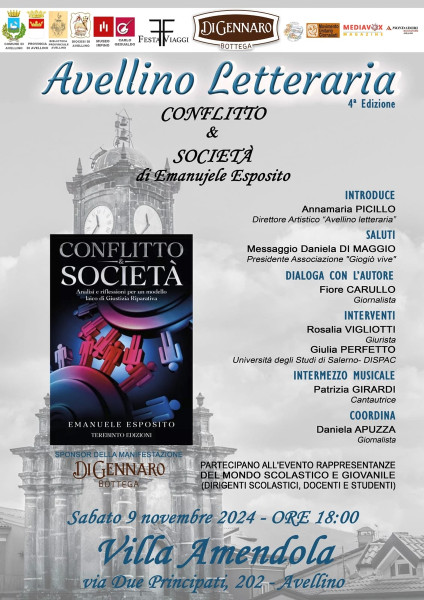 Conflitto e società di Emanuele Esposito, alla rassegna Avellino Letteraria