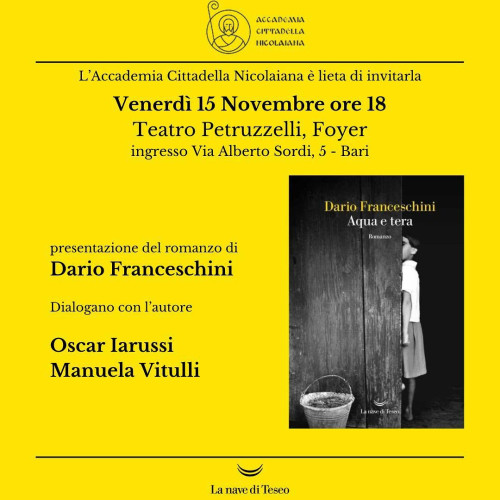 Franceschini a Bari per Presentare Aqua e Tera