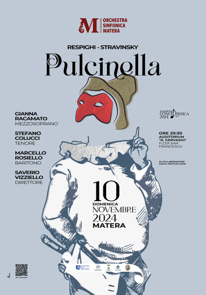 OSM - Pulcinella, domenica 10 novembre concerto nella Città dei Sassi dell’ORCHESTRA SINFONICA DI MATERA