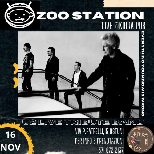 ZooStation U2 live tribute band ad Ostuni