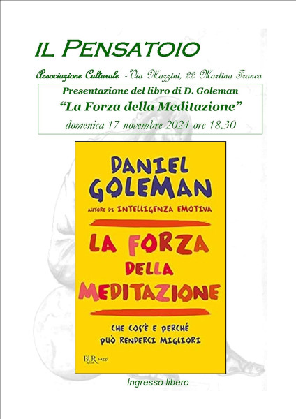 Presentazione del libro “La Forza della Meditazione” di D. Goleman