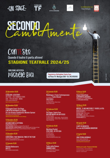 CONFERENZA STAMPA STAGIONE TEATRALE 2024 2025 SECONDO CAMBIAMENTO