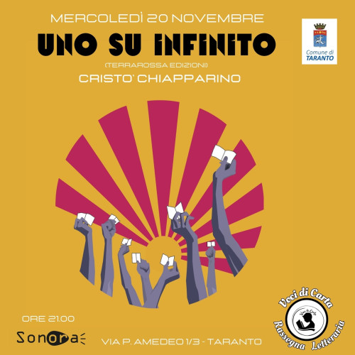 Presentazione del libro "Uno su infinito" (Terrarossa ed.) di Cristò Chiapparino