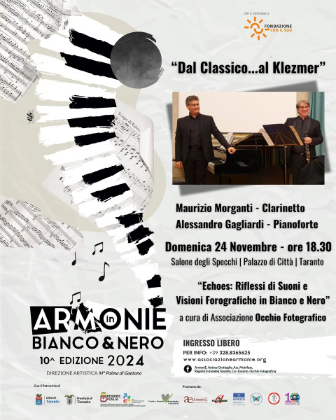 Musica e Fotografia per concludere ArmoniE in Bianco & Nero