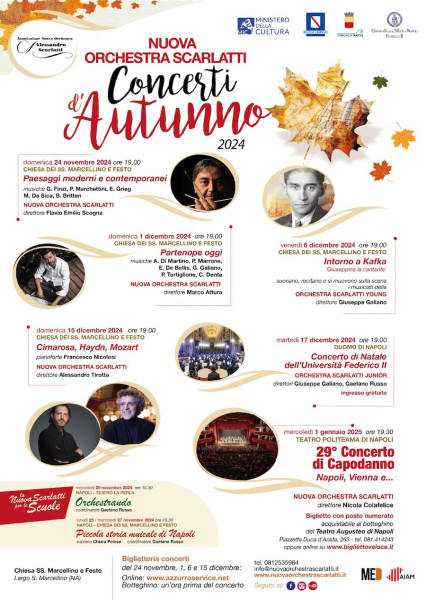 NUOVA ORCHESTRA SCARLATTI I CONCERTI D’AUTUNNO, intrecci inediti tra musica e scena