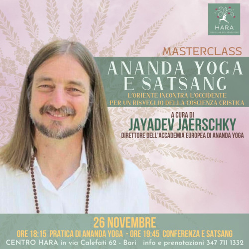 Masterclass di Ananda Yoga e Satsang con Jayadev Jaerschky